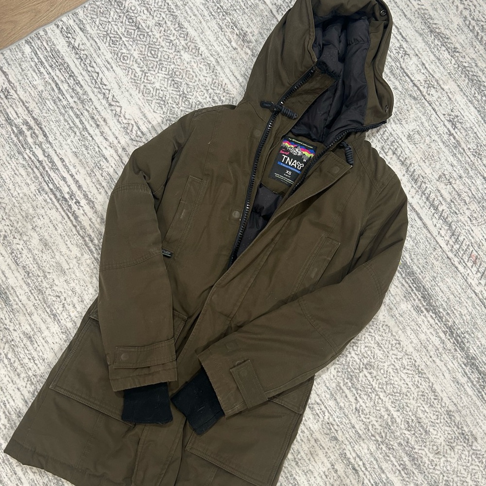 TNA Men's Khaki Hooded Parka